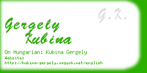 gergely kubina business card